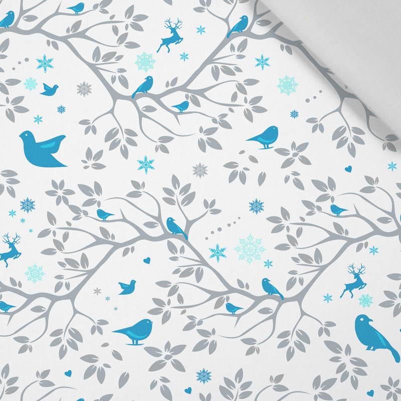 WINTER (türkis) - Baumwoll Webware