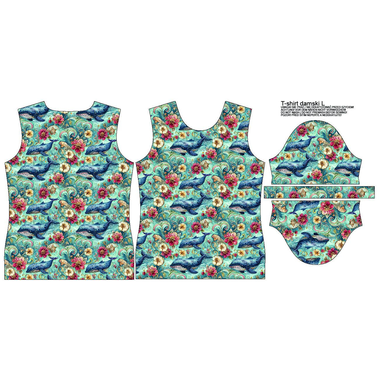 DAMEN T-SHIRT - SEA WORLD m. 3 - Nähset