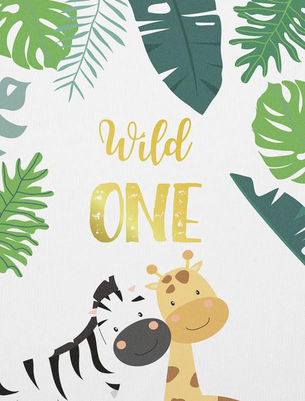 ZEBRA UND GIRAFFE (WILD & FREE) - SINGLE JERSEY PANEL