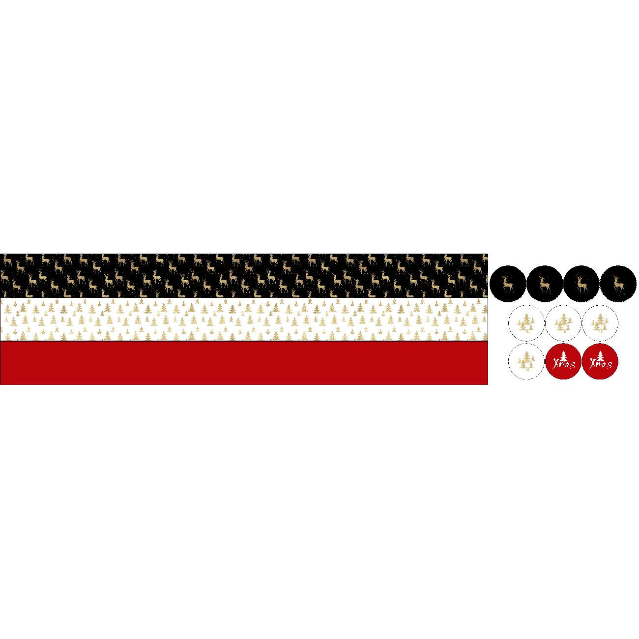 WEIHNACHTSKRANZ - XMAS / HIRSCHE UND WEIHNACHTSBAUM - Nähset