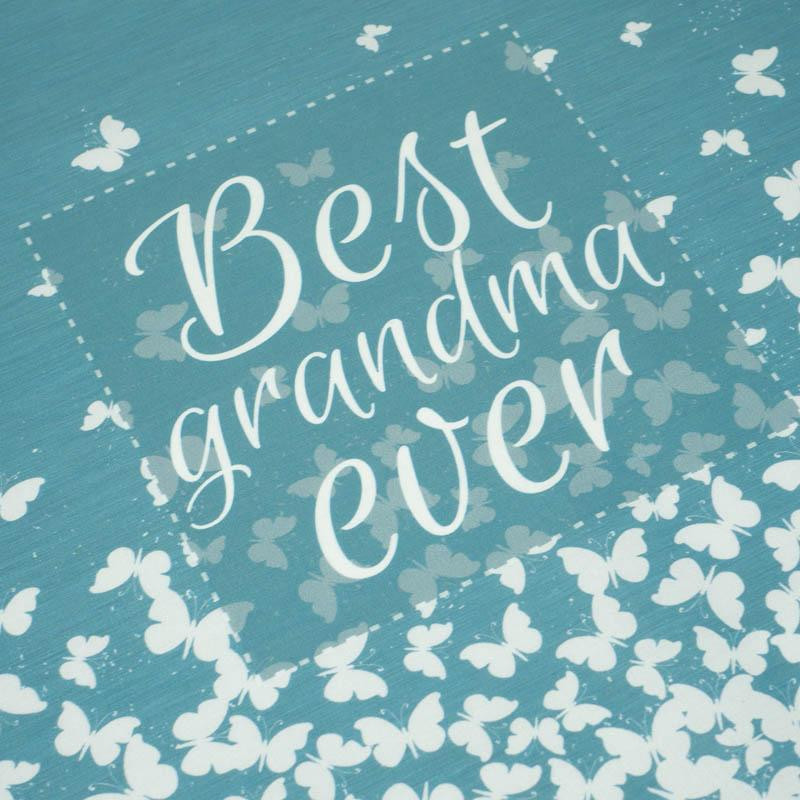 Best grandma ever/ Schmetterlinge- Baumwoll Webware Panel (50cmx75cm)