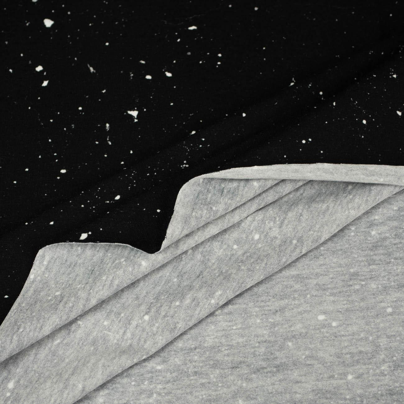 BETON / schwarz - Single Jersey Sommersweat