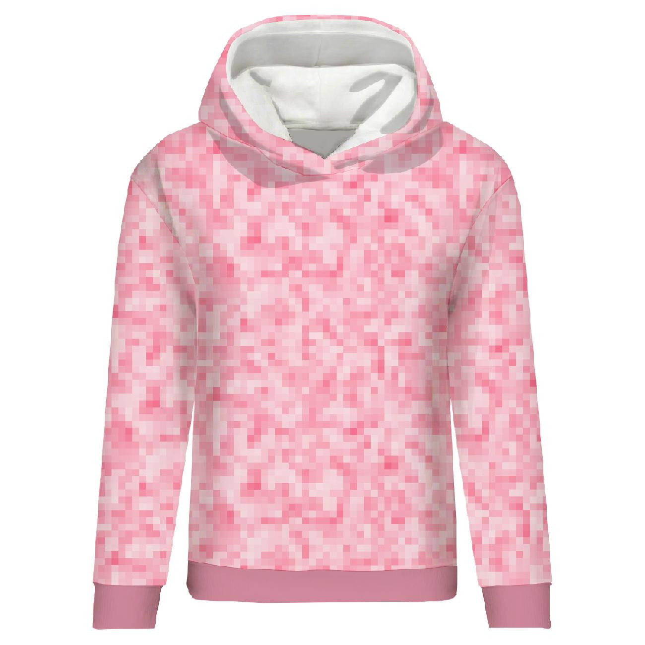 CLASSIC DAMEN HOODIE (POLA) - PIXEL MS.2 / rosa - Sommersweat