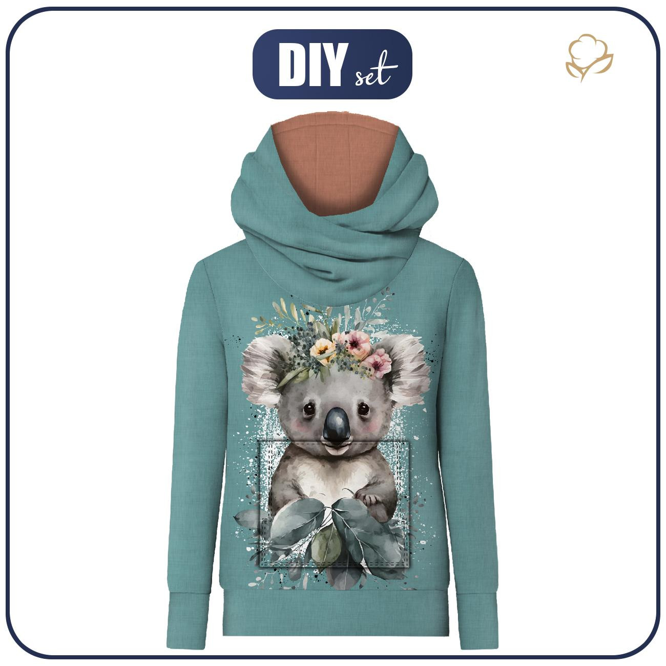 HYDROPHOBER HOODIE UNISEX - BABY KOALA - Nähset