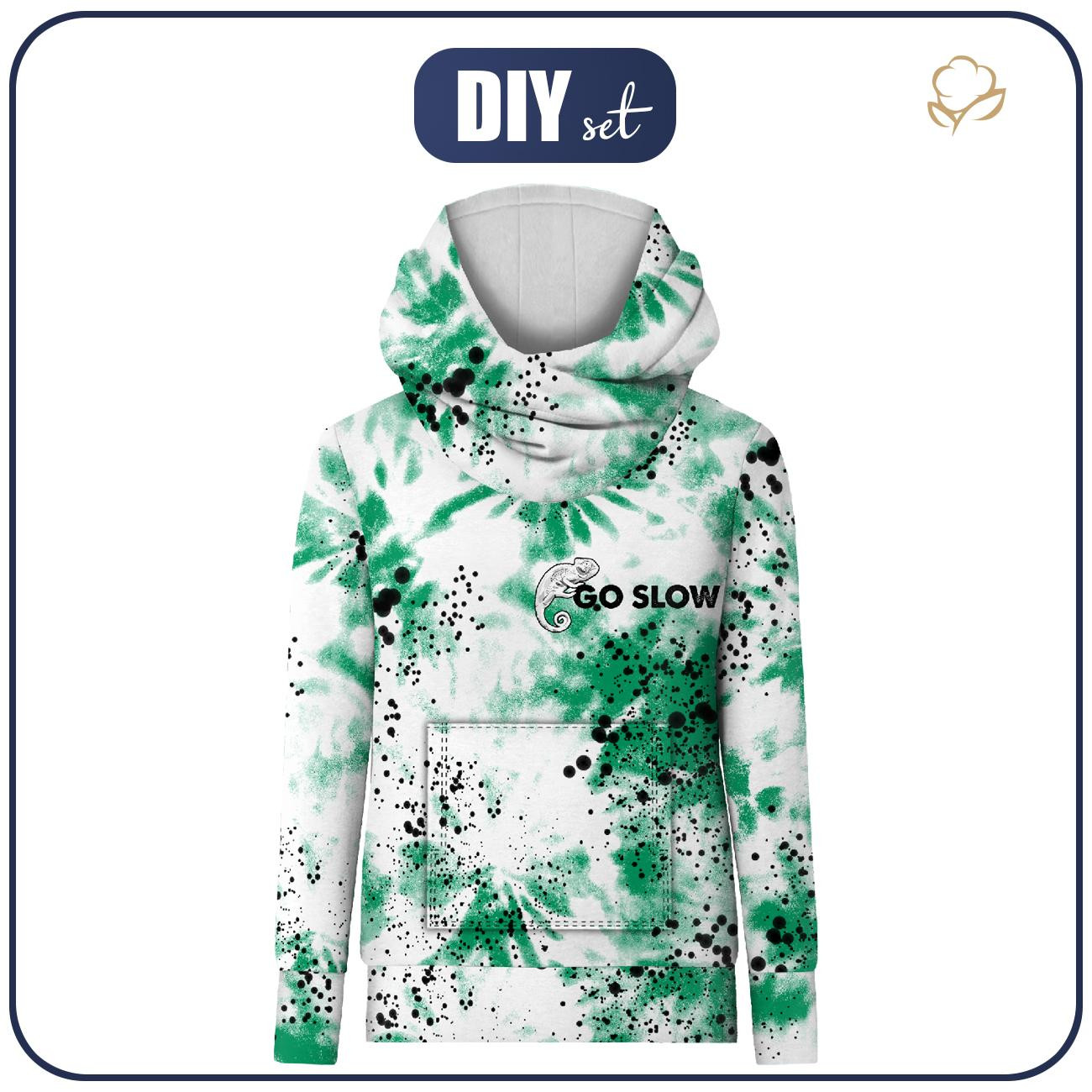 HYDROPHOBER HOODIE UNISEX - GO SLOW - Nähset