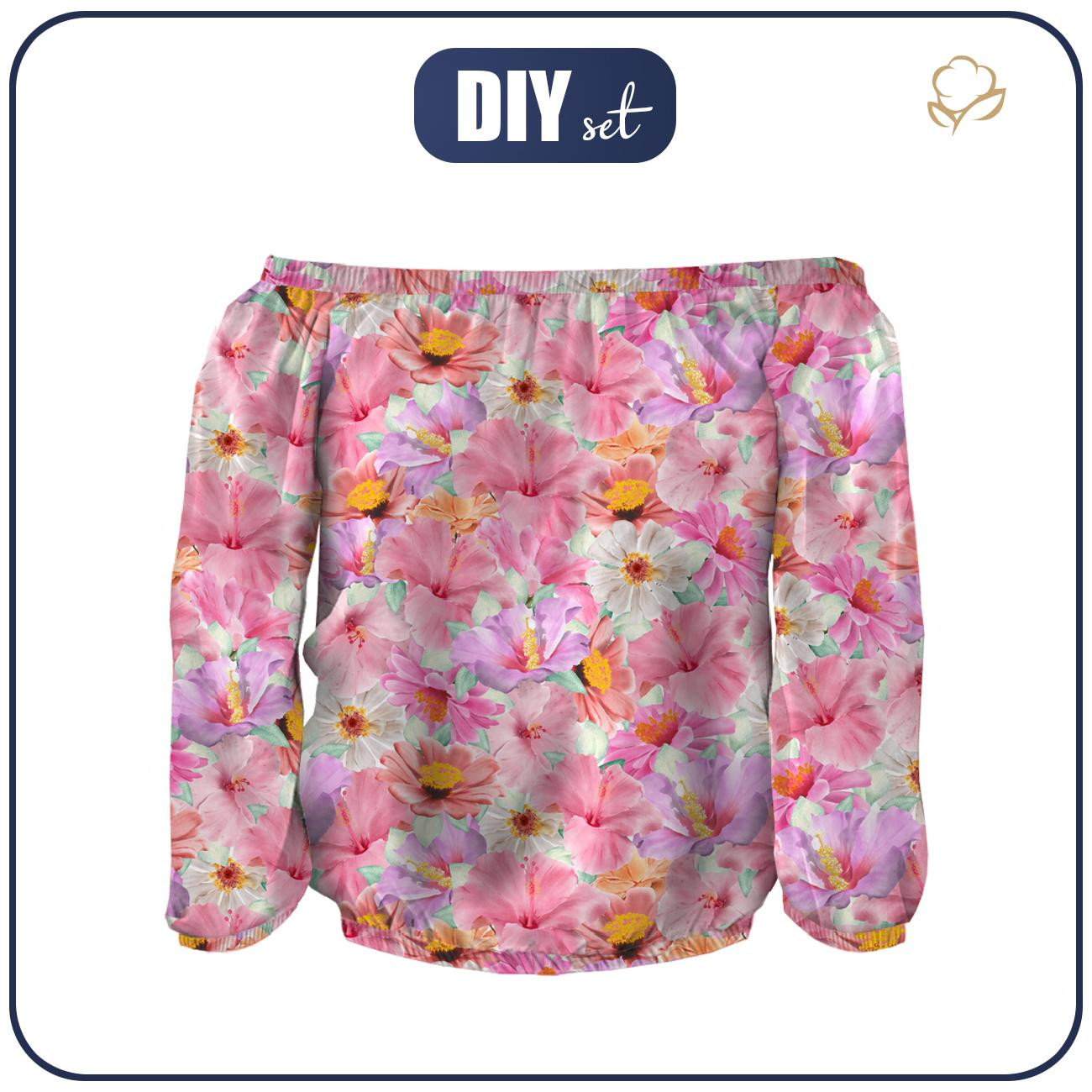 Carmenausschnitt Bluse (SOFIA) - STOCKROSEN - Nähset 