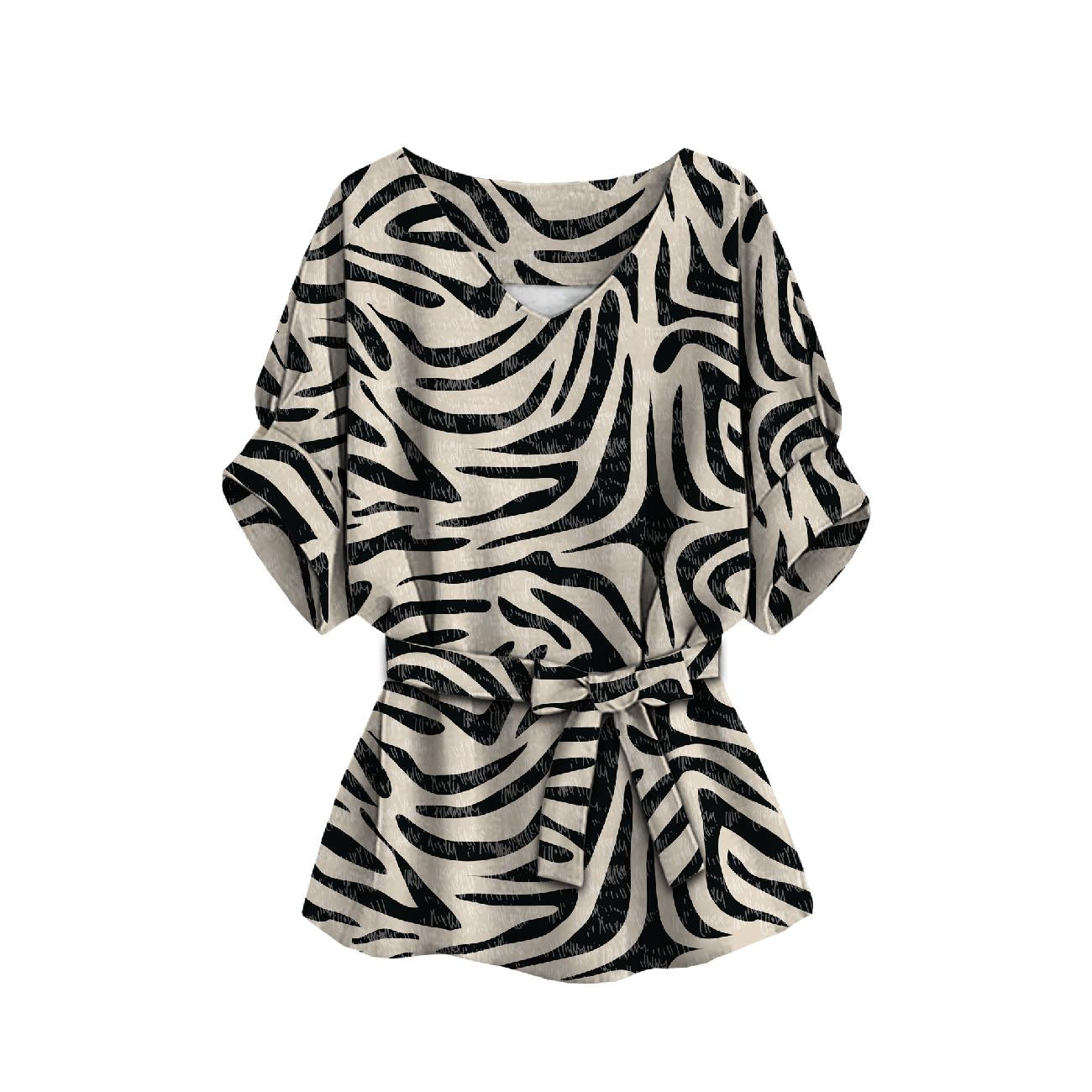 KIMONO BLUSE - ZEBRA m. 1 - Nähset 
