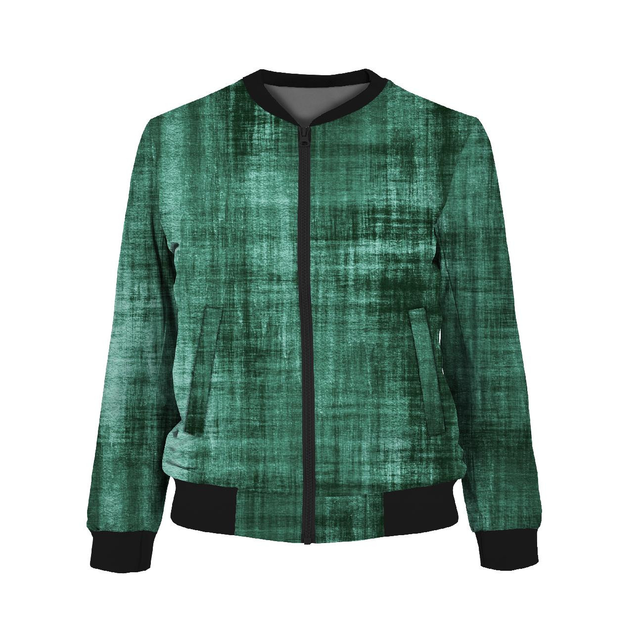 DAMEN BOMBERJACKE (KAMA) - ACID WASH MS. 2 (flaschengrün) - Nähset