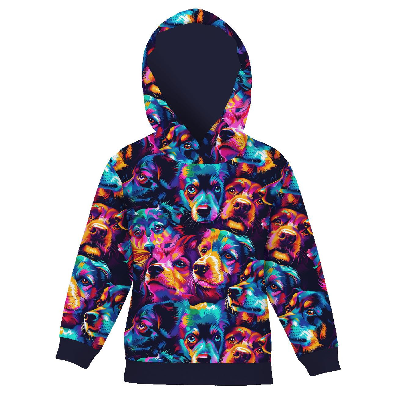 KINDER HOODIE (ALEX) - COLORFUL DOGS - Nähset