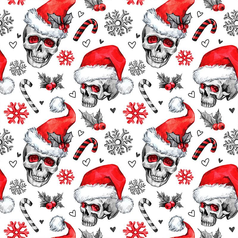 WEIHNACHTSSCHÄDEL - Baumwoll Webware