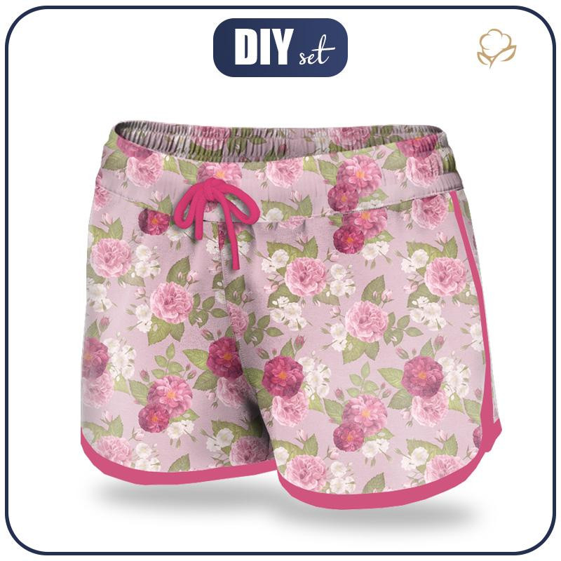 Damen Badeshorts - ROSENGARTEN  / rosa - Nähset