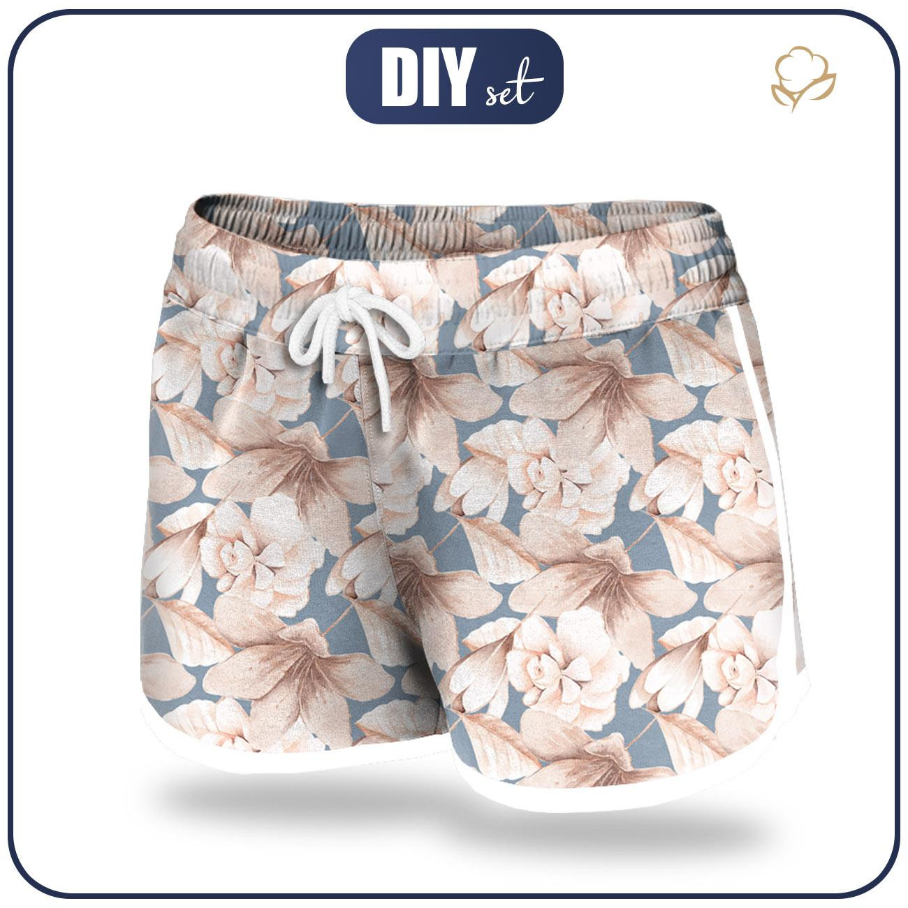 Damen Badeshorts -  RETRO FLOWERS M. 2 - Nähset