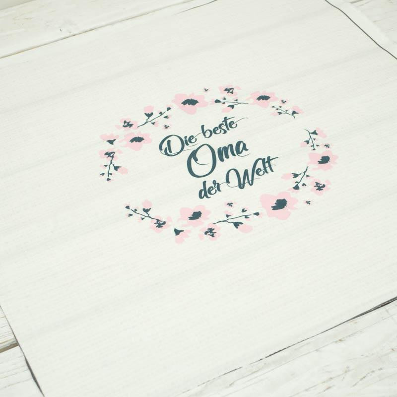 KISSENPANEL -Die beste Oma der Welt/ Leinwand- HOME DECOR PREMIUM 
