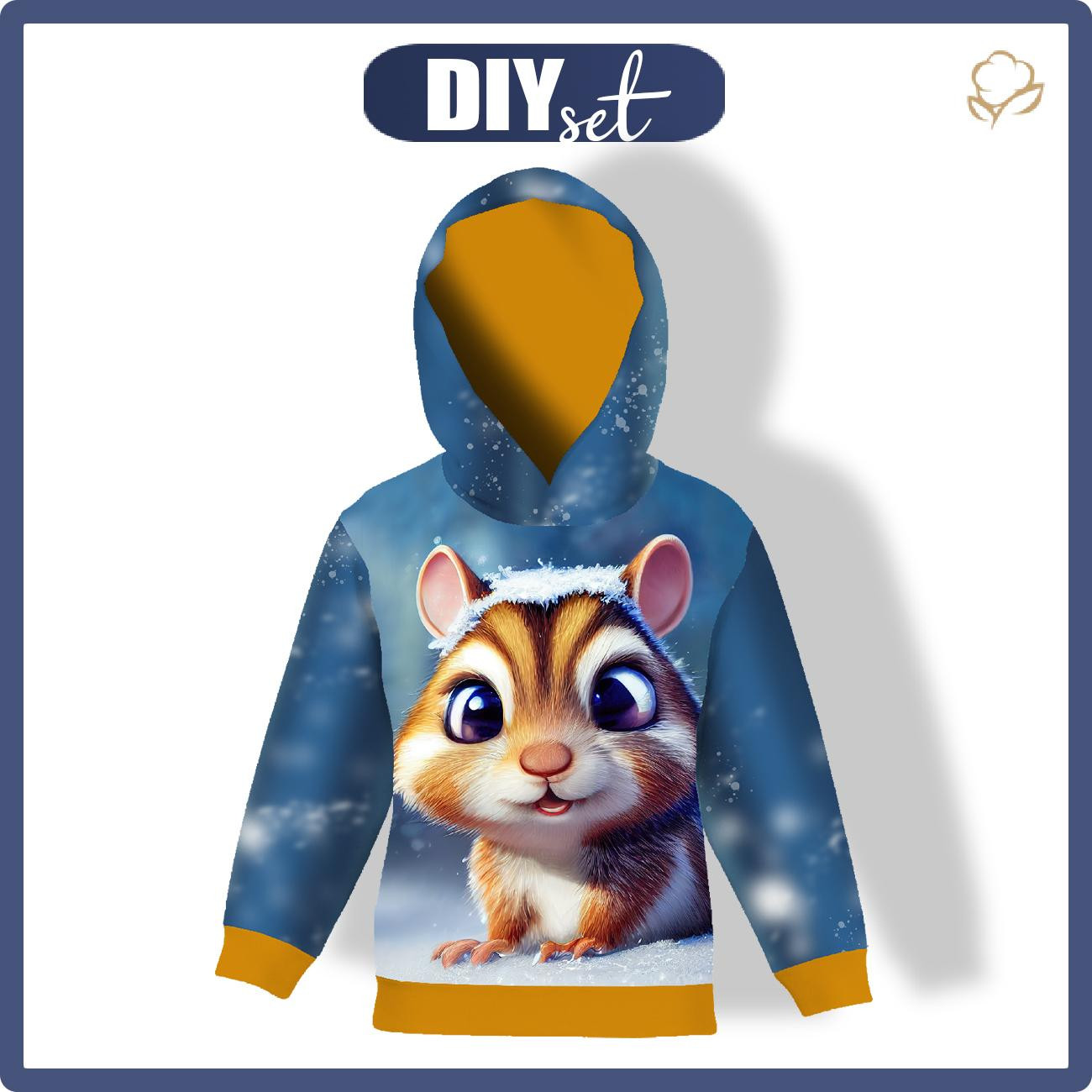 KINDER HOODIE (ALEX) - ANIMIERTE EICHHÖRNCHEN - Nähset