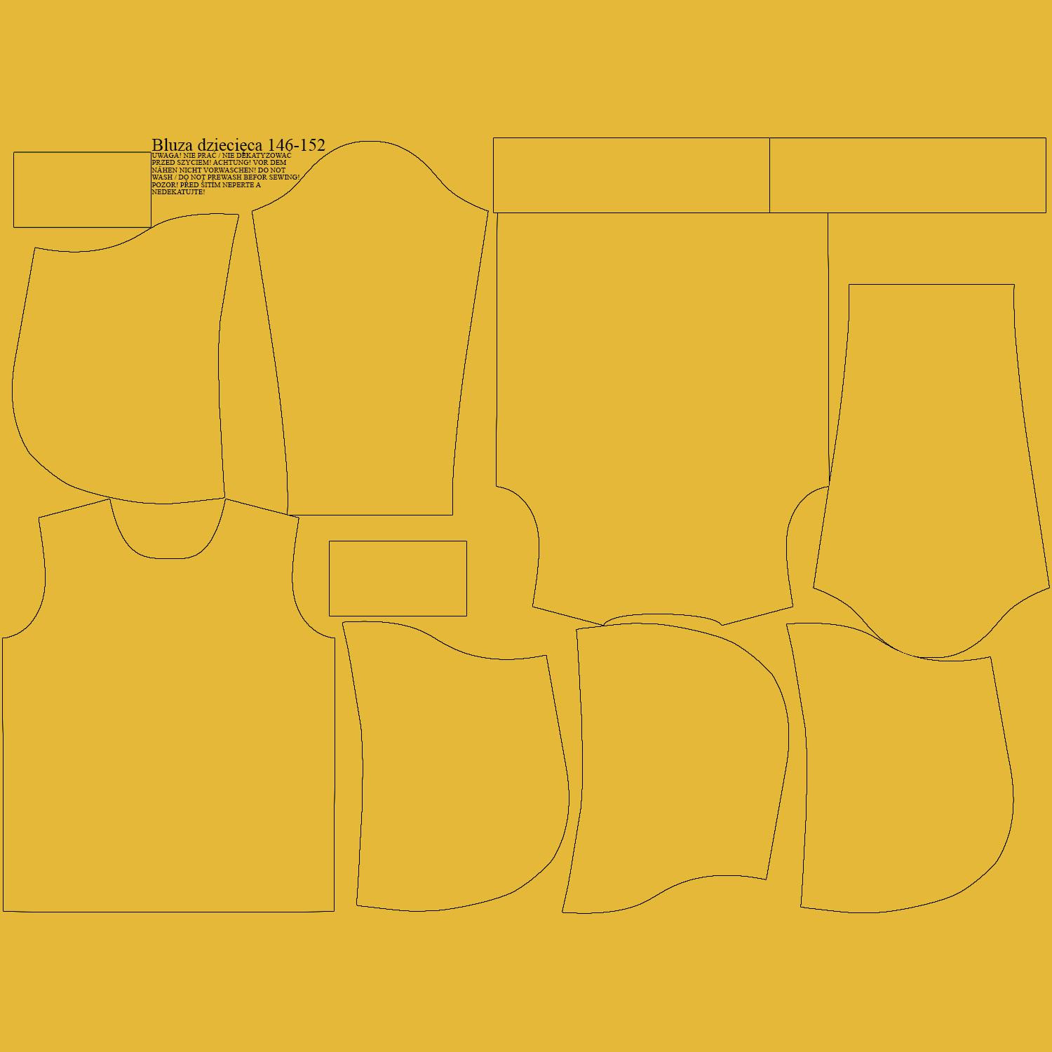KINDER HOODIE (ALEX) - B-14 - SPICY MUSTARD - Nähset