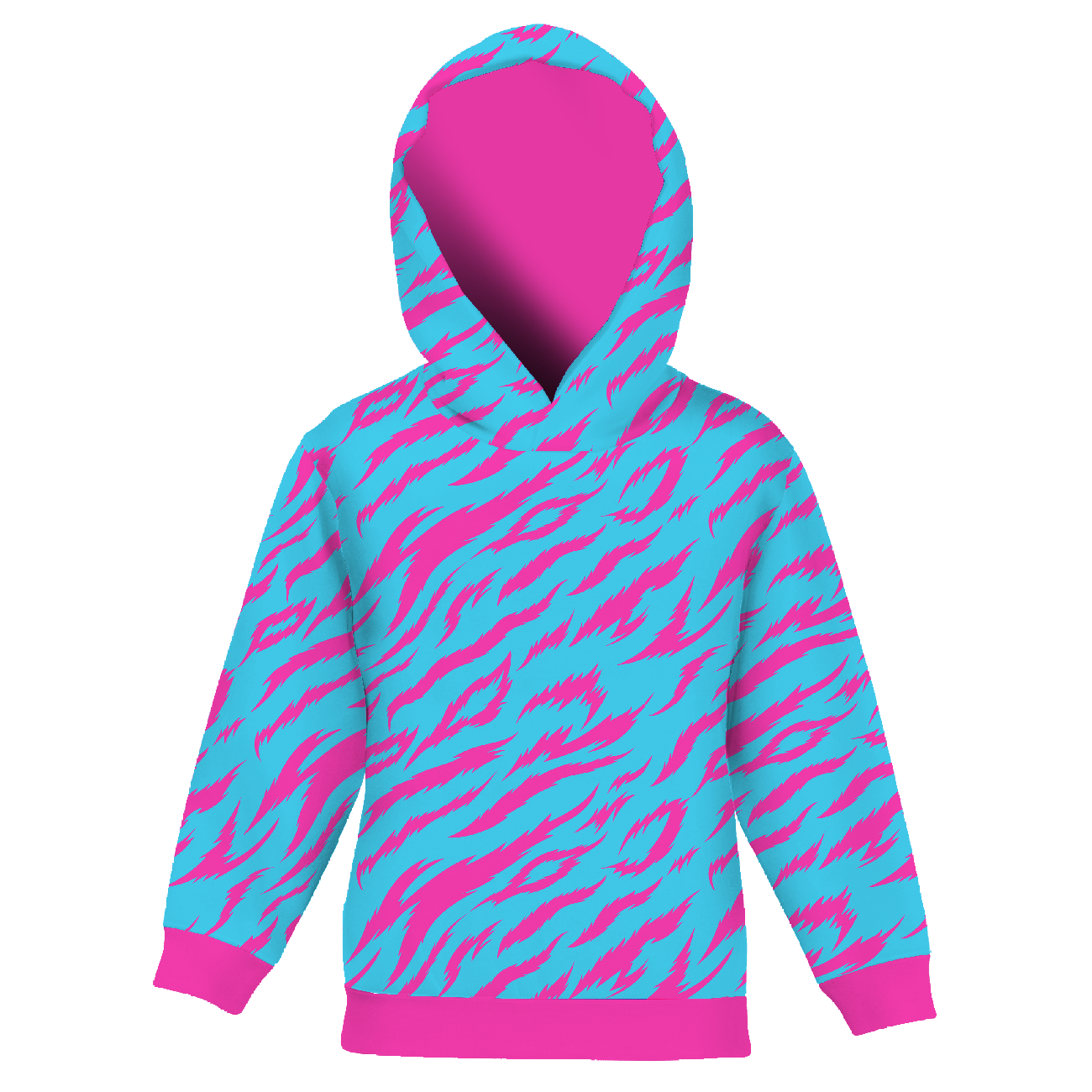 KINDER HOODIE (ALEX) - NEON ZEBRA M. 4 - Nähset
