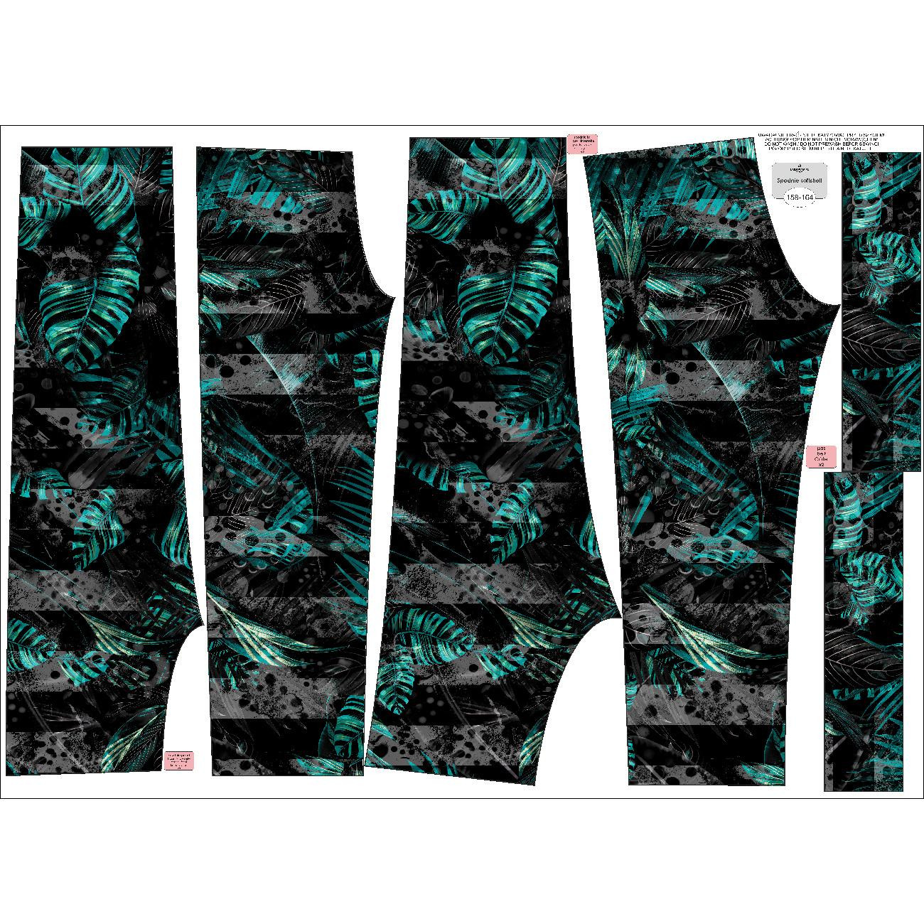 SOFTSHELL-HOSE (YETI) - JUNGLE ZEBRA - Nähset