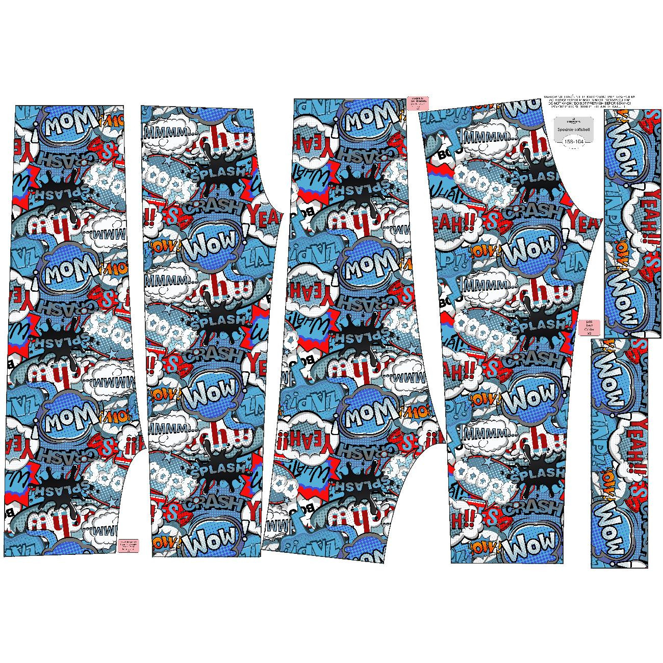 SOFTSHELL-HOSE (YETI) - COMICS (blau - rot)