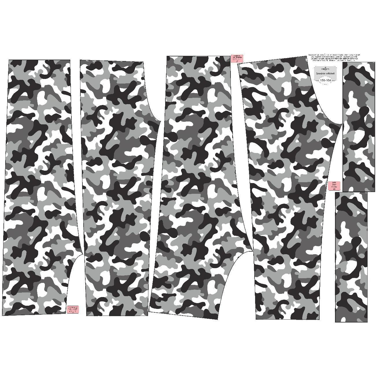 SOFTSHELL-HOSE (YETI) - CAMOUFLAGE GRAU (134/140)