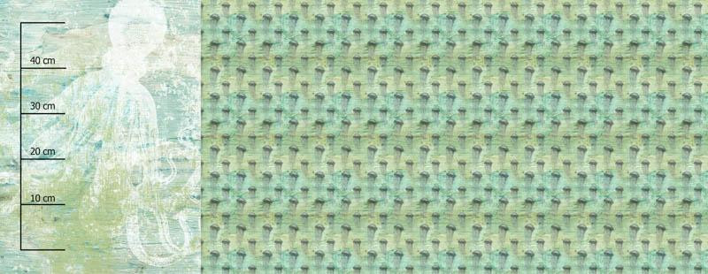 SCHATTEN / OCTOPUS Ms. 1 (MEERESGRUND) - panoramisches Paneel  Sommersweat (60cm x 155cm)