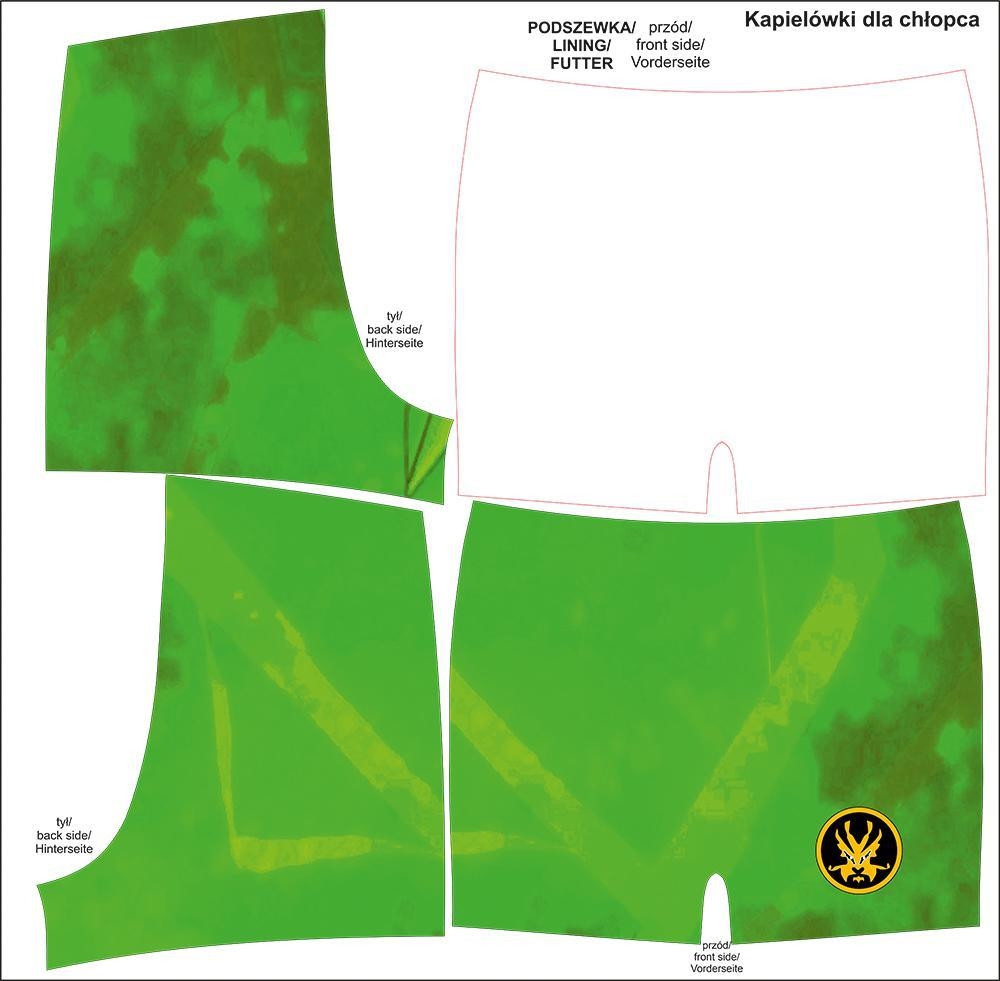 Jungen Badehose (134-140)- GRÜN NINJA 