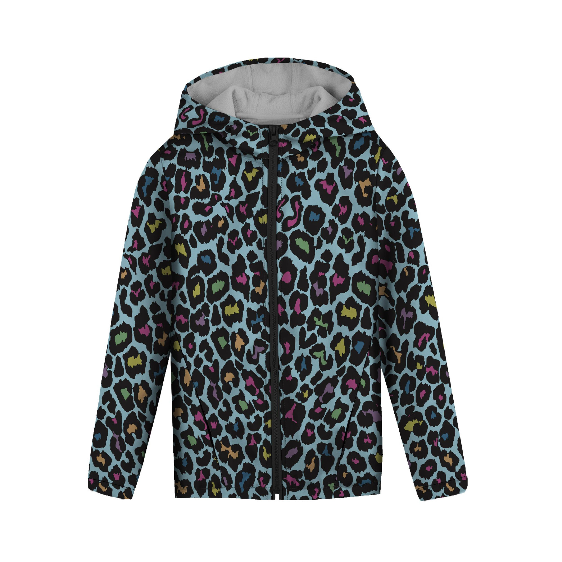 KINDERJACKE BUNNY (ZOE) - NEON LEOPARD M.3 - Nähset