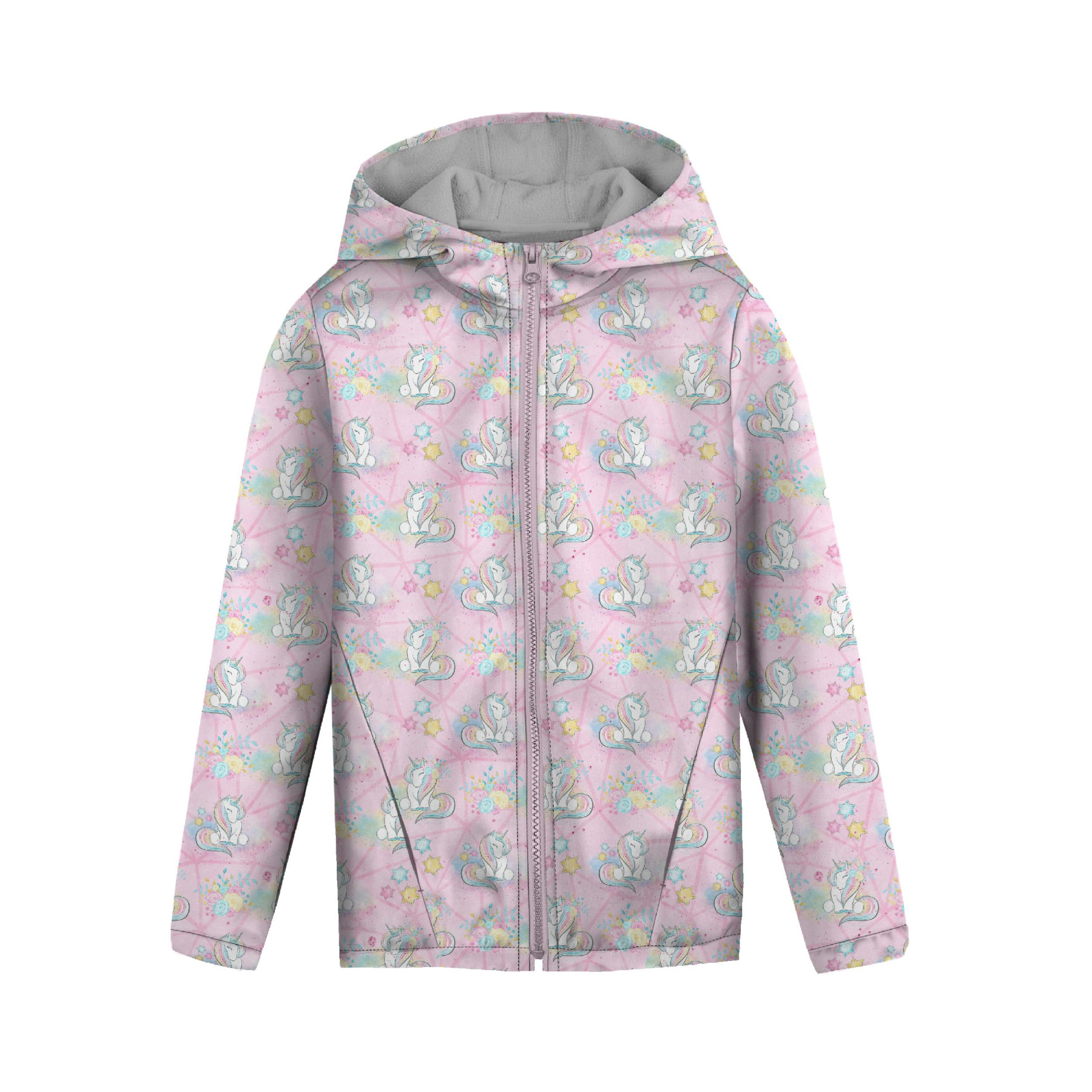 KINDERJACKE TEDDY (ZOE) - EINHÖRNER UND BLUMEN m. 2 (WUNDERLAND) - Nähset