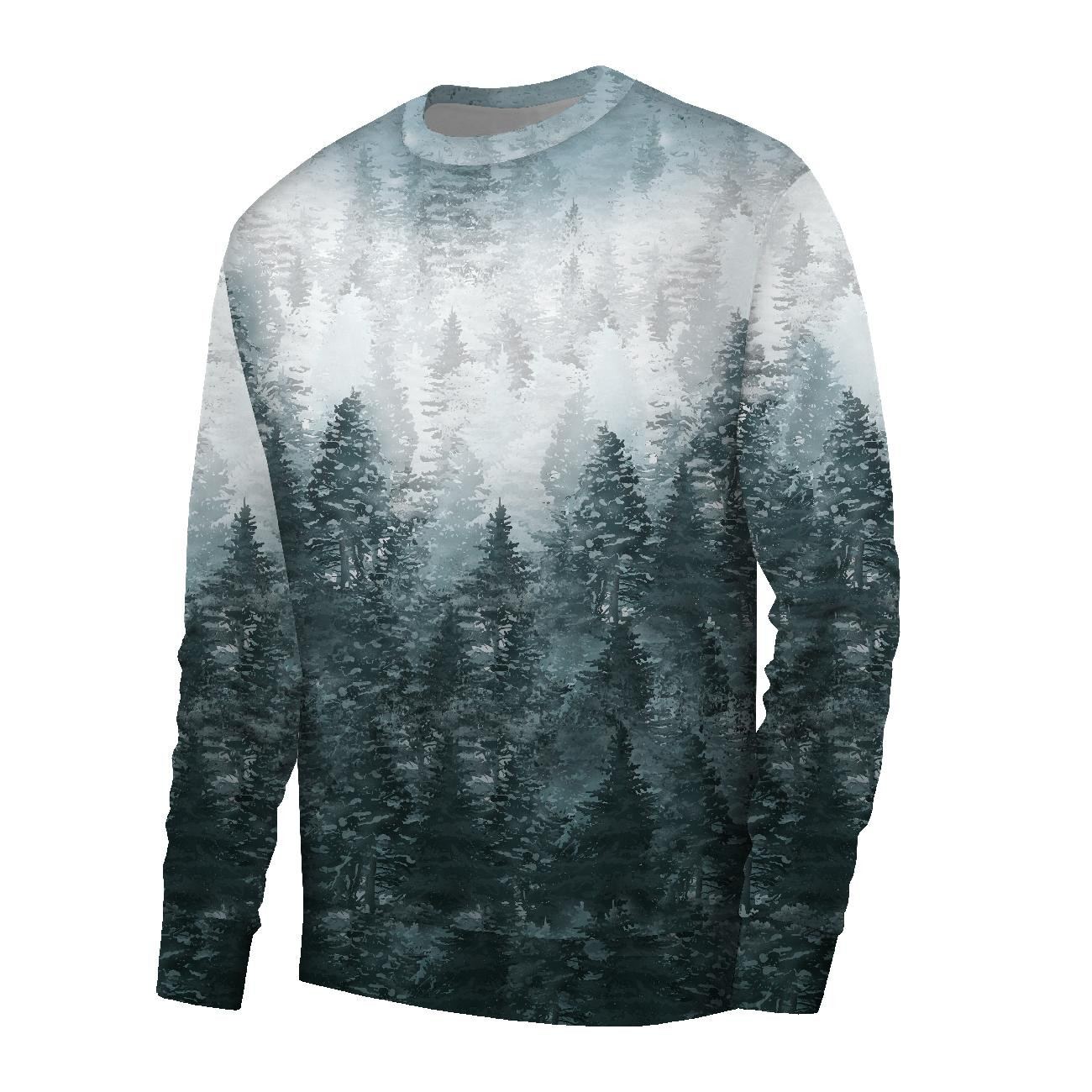 BASIC HERREN SWEATSHIRT (OREGON) - WALD OMBRE (WINTER IM GEBIRGE) - Nähset