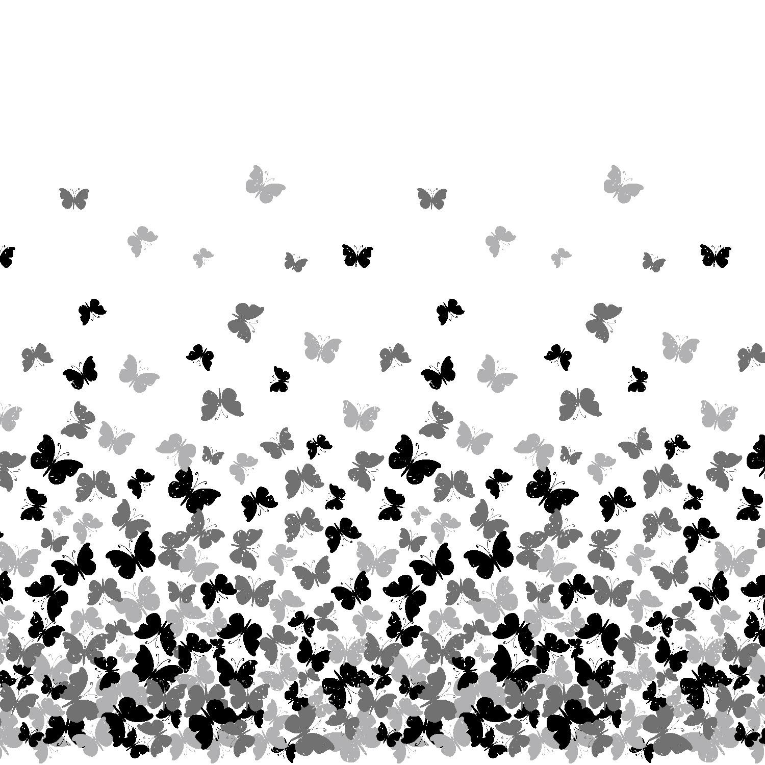 SCHMETTERLINGE GRAU - Paneel Viskose-Jersey WE210
