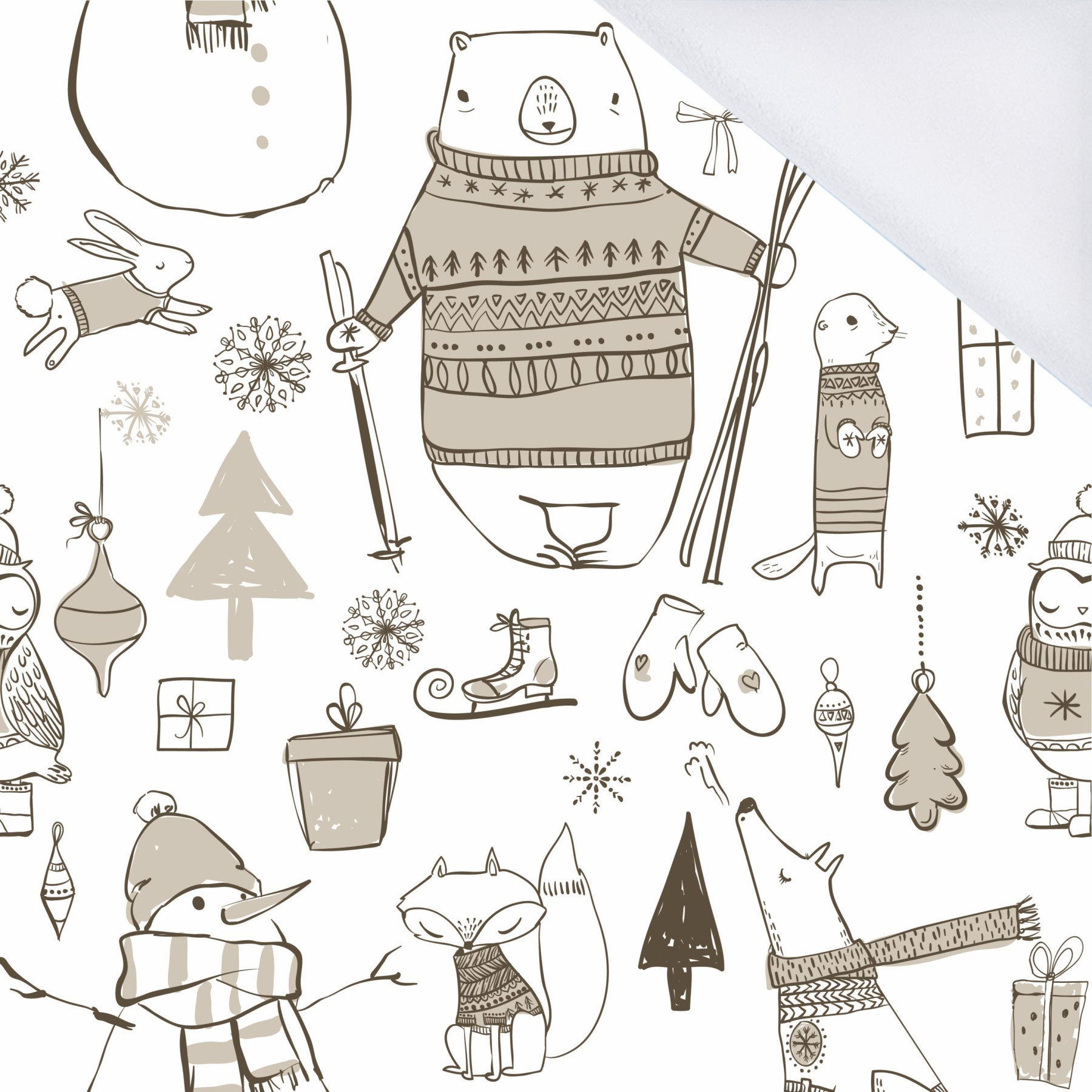 PASTELL WINTER - Wasserabweisende Webware