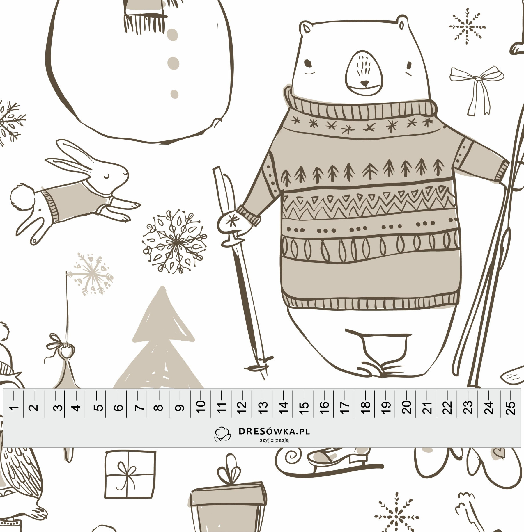 PASTELL WINTER - Wasserabweisende Webware