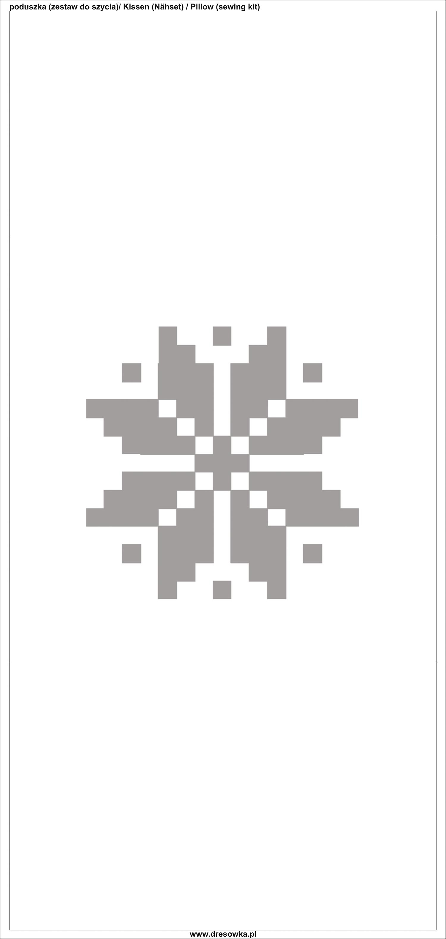 KISSEN 45x45 - ALPIN BLUME / grau - Nähset