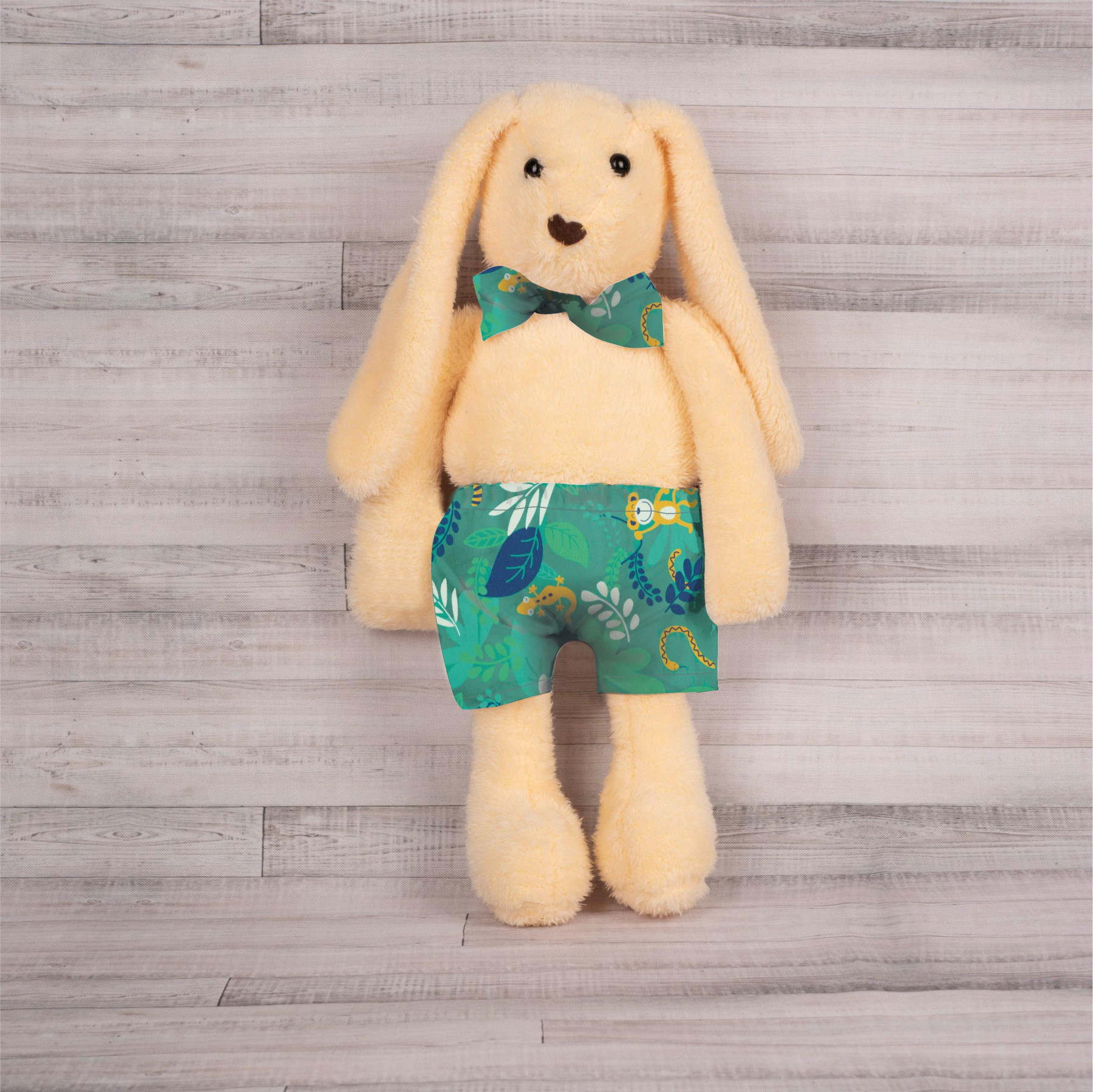 SHORTS + FLIEGE FÜR HASE - DSCHUNGEL / Tiere - Nähset