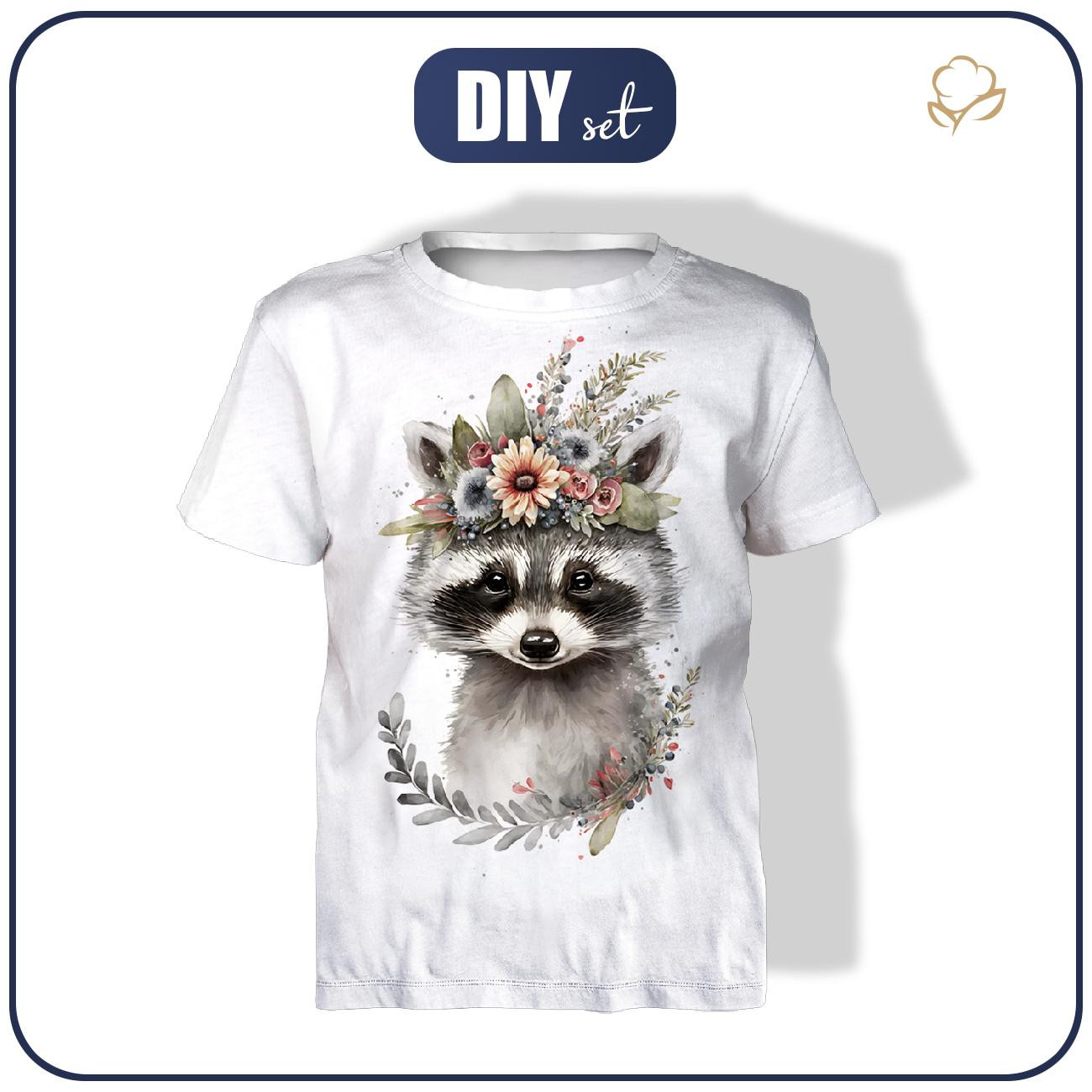 KINDER T-SHIRT - BABY RACCOON - Nähset