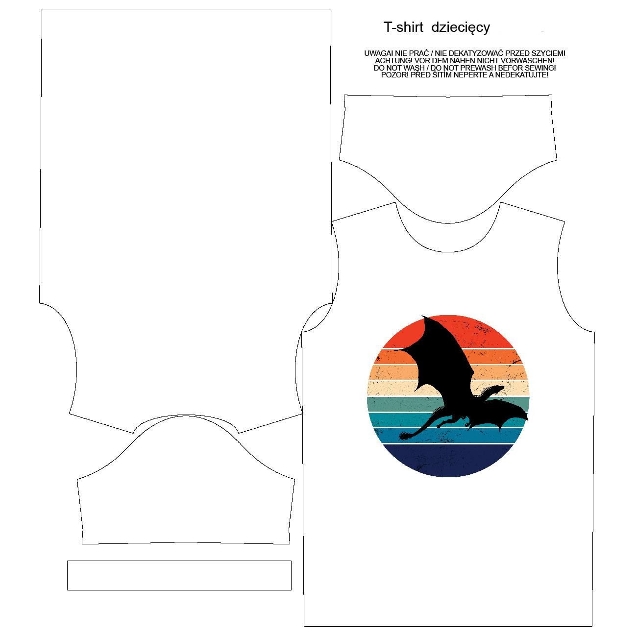 KINDER T-SHIRT  - DRAGON M. 2 / weiß - Single Jersey