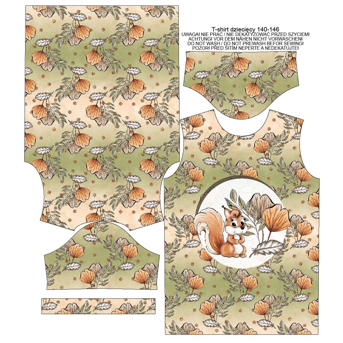 KINDER T-SHIRT- HERBSTBLÄTTER (HERBST IM WALD) - Single Jersey
