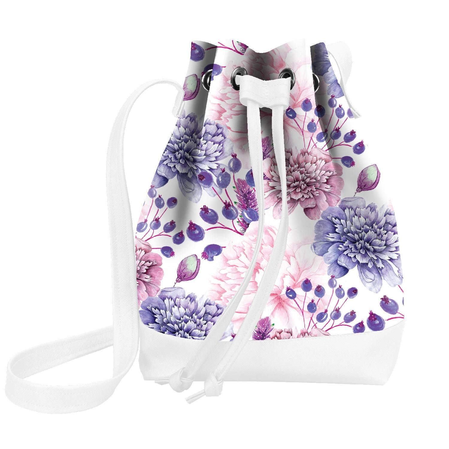 BEUTELTASCHE - VIOLETTE PFINGSTROSEN (AUF DER WIESE)
