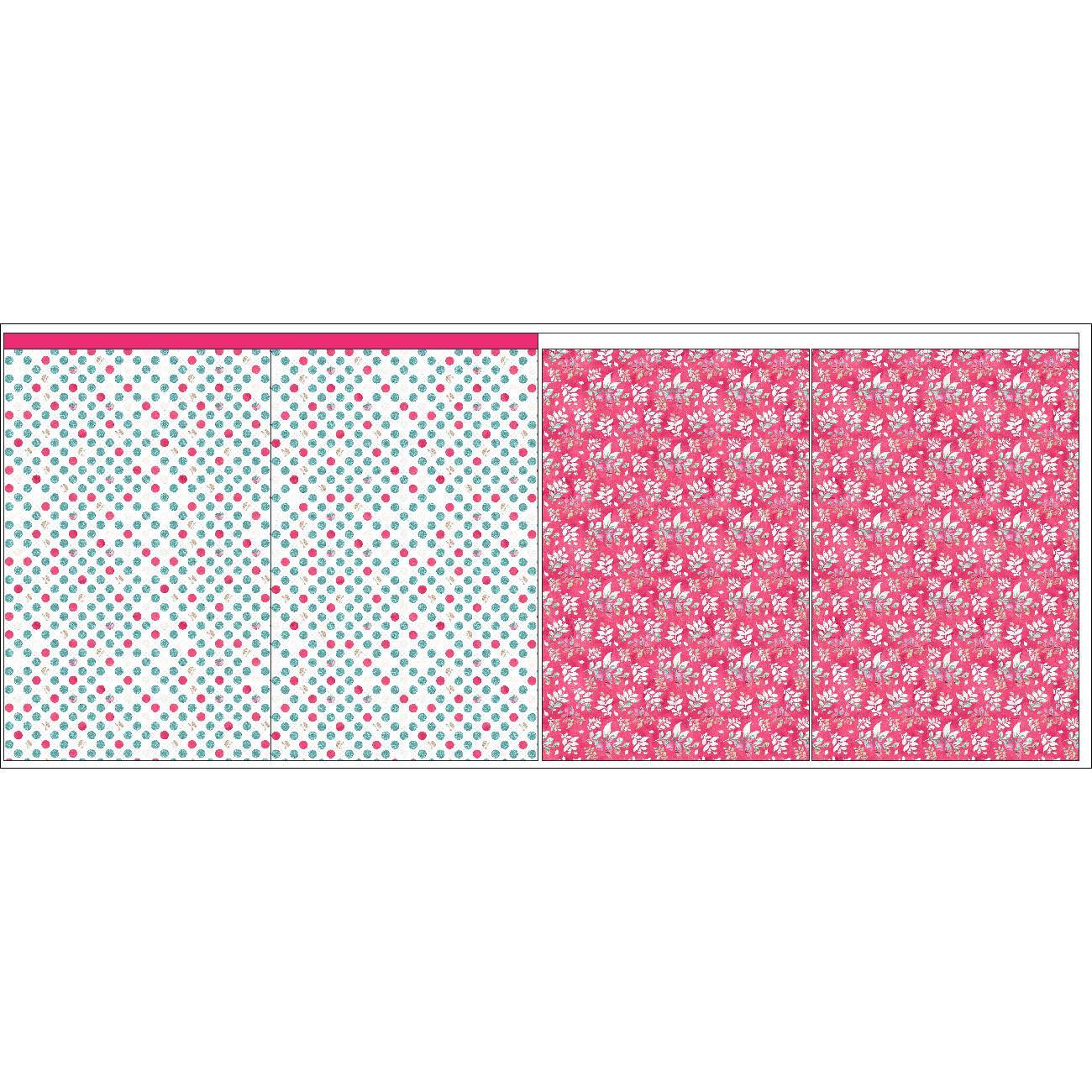 Geschenkbeutel - GLITZER DOTS  Ms. 3 / BLÄTTER Ms 16 - Nähset 
