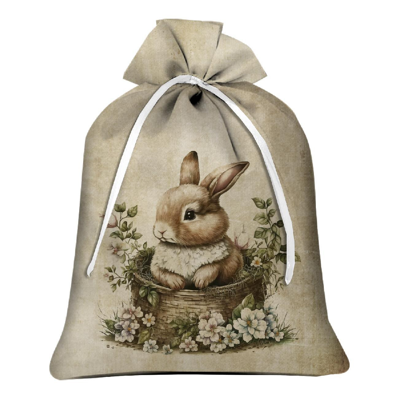Geschenkbeutel - KANINCHEN IN KÖRBCHEN - Nähset 