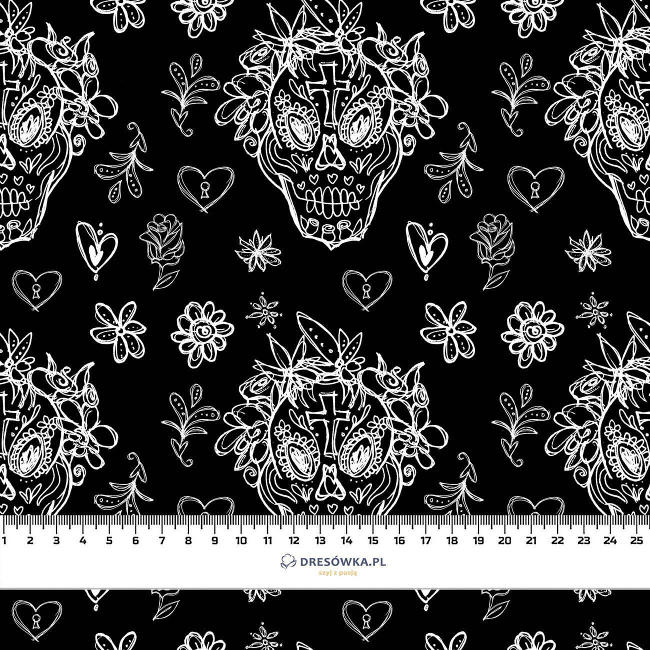 TOTENKÖPFE KONTUR / Kranz (DIA DE LOS MUERTOS) - Baumwoll Webware