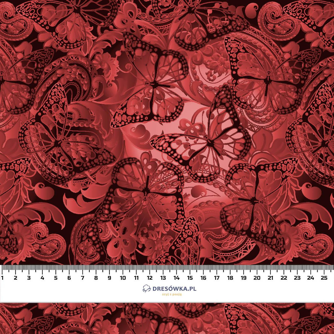 SPITZEN SCHMETTERLINGE / rot- Single Jersey mit Elastan ITY