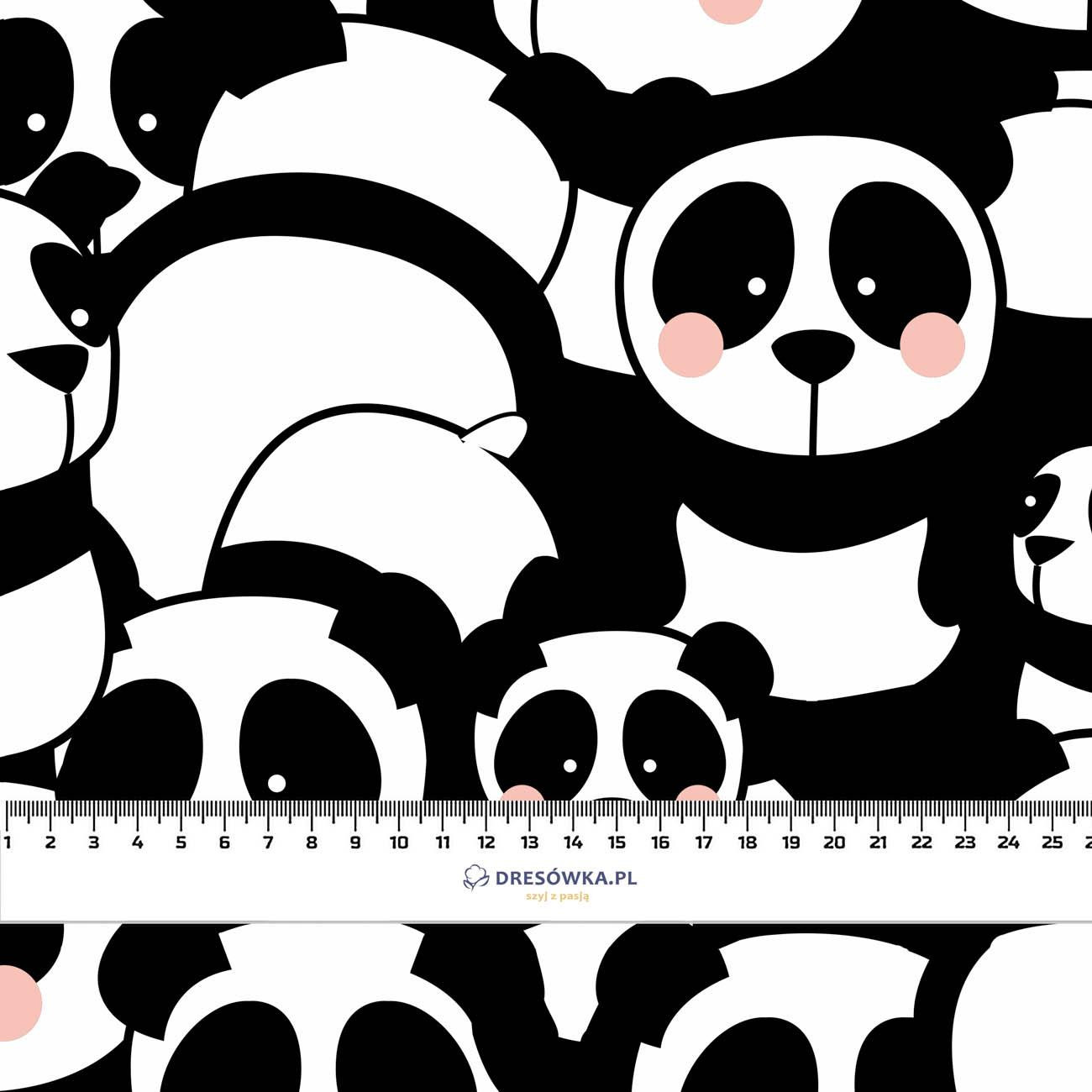 PANDAS / rosa  - leichte Maschenware angeraut