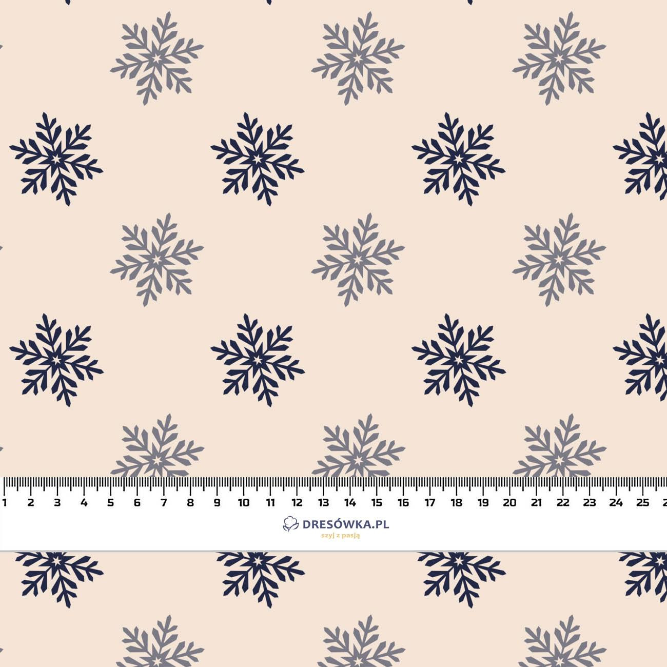 SCHNEEFLÖCKCHEN M. 5 (WINTERZEIT) / beige - Baumwoll Webware