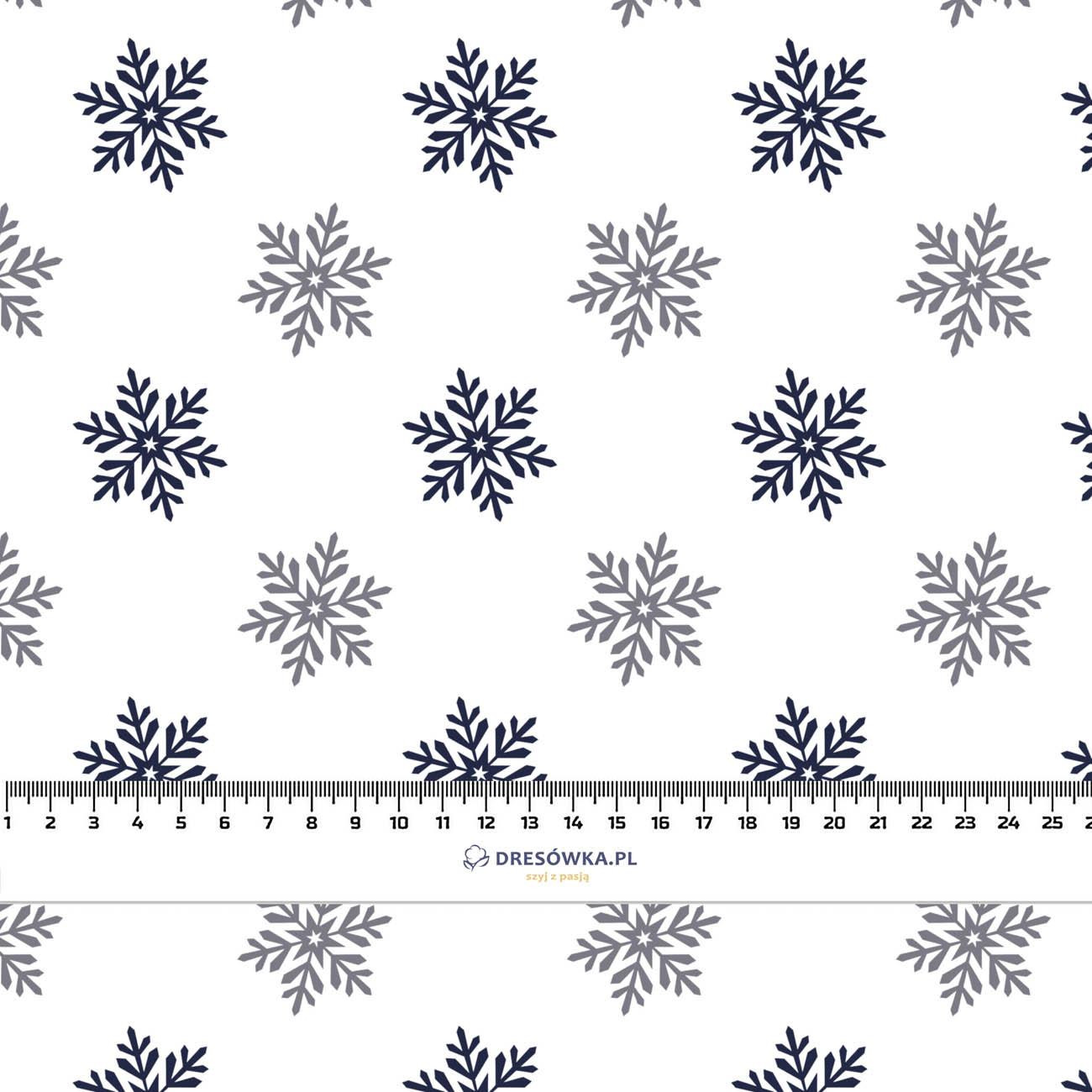 SCHNEEFLÖCKCHEN M. 5 (WINTERZEIT) / weiß - Baumwoll Webware