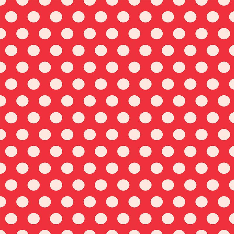 WEIßE TUPFEN / rot