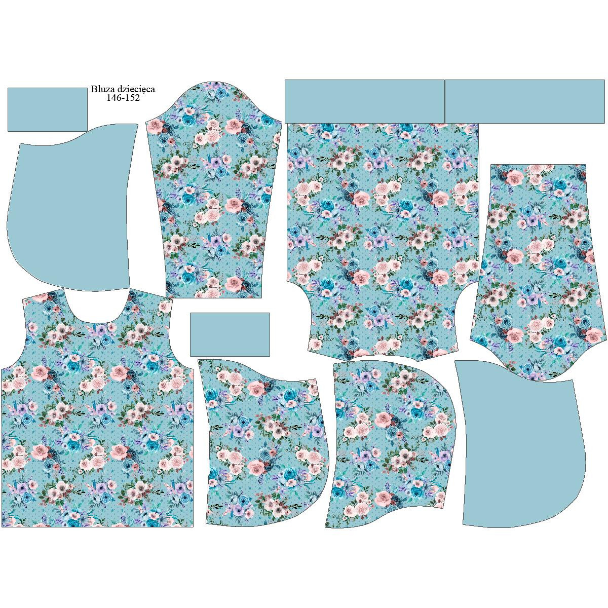 KINDER HOODIE (ALEX) - BLUMENSTRAUß Ms 8 (KÜRBISGARTEN) - Nähset
