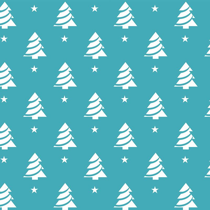 WEIHNACHTSBÄUME MIT STERNEN / dunkeltürkis