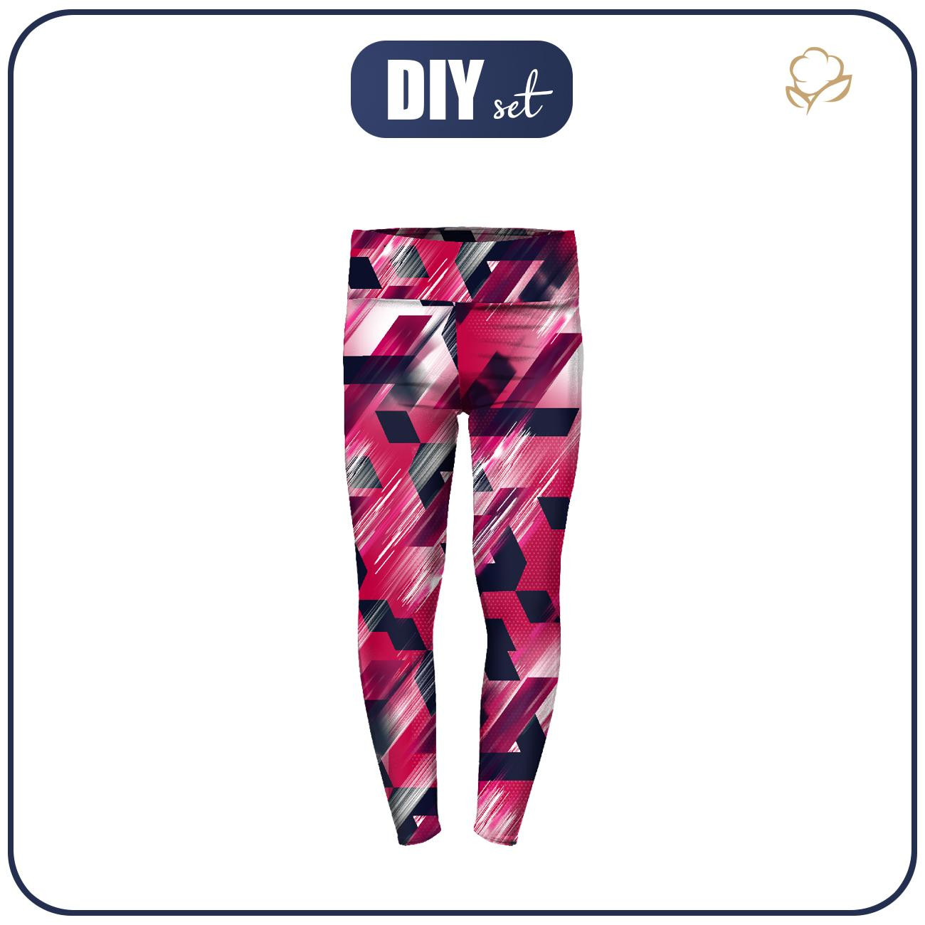 MÄDCHEN THERMO LEGGINGS (DORA) - CYBER PINK - Nähset