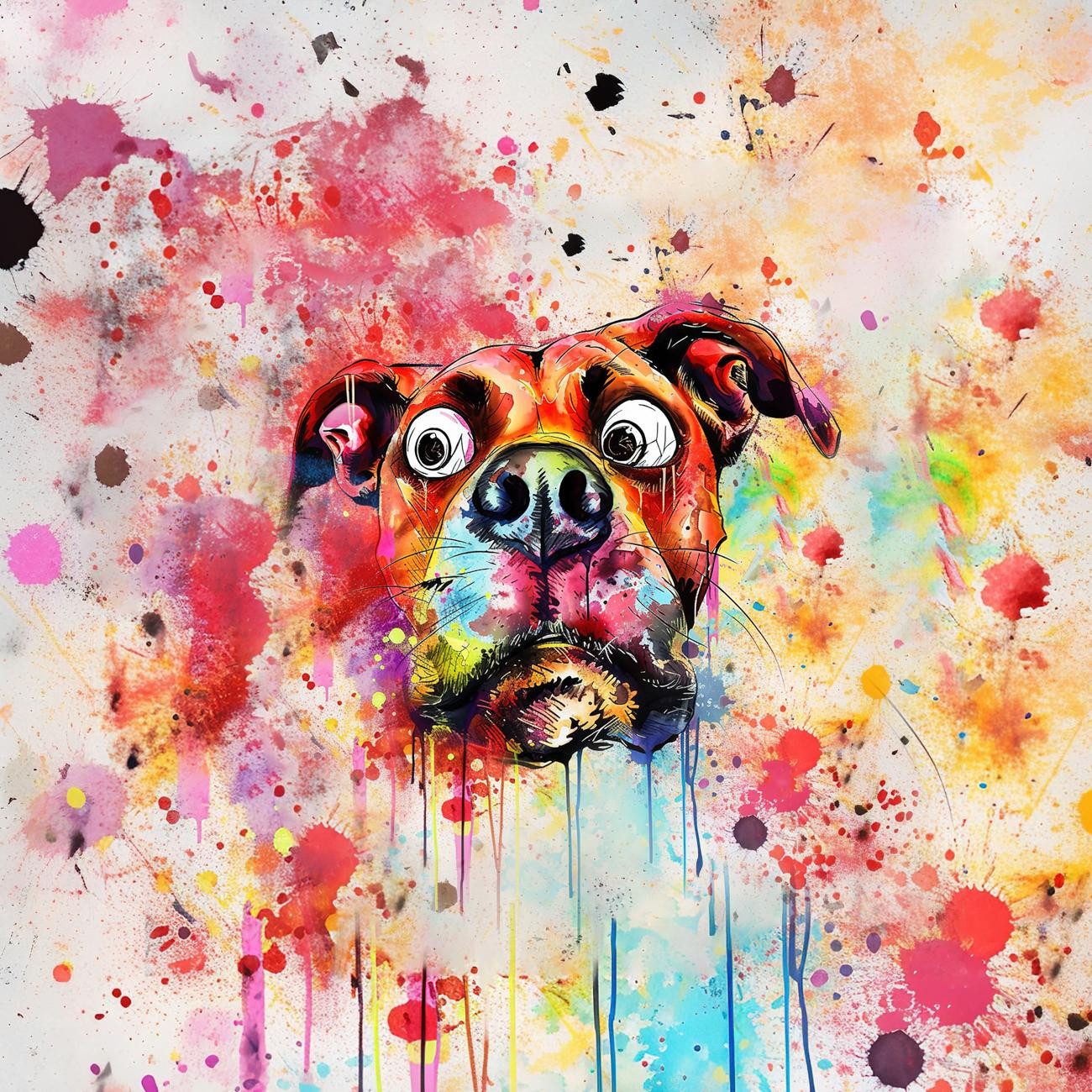 CRAZY DOG - Paneel (60cm x 50cm)