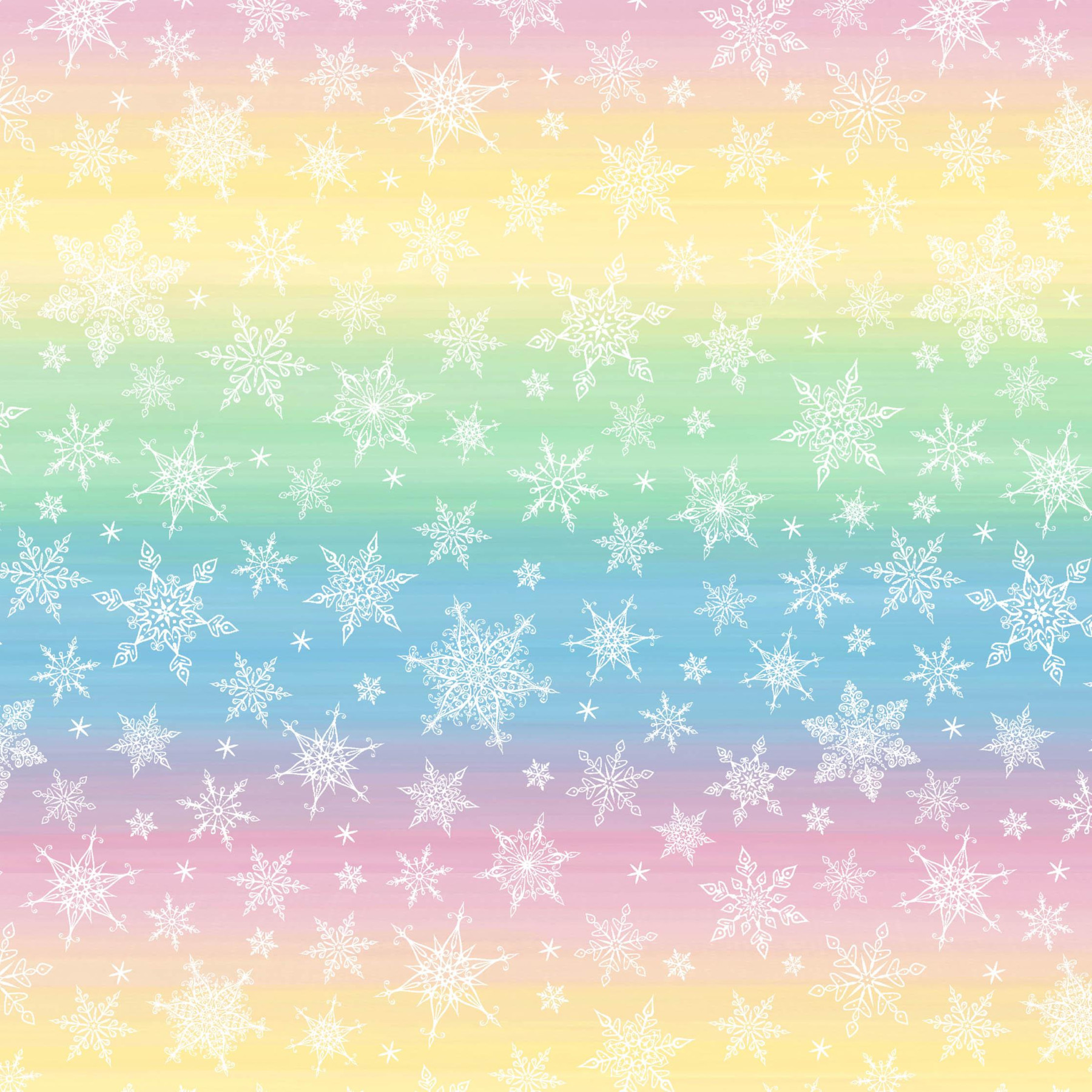 SCHNEEFLOCKEN MST. 2 / REGENBOGEN STREIFEN XL Ms. 2 